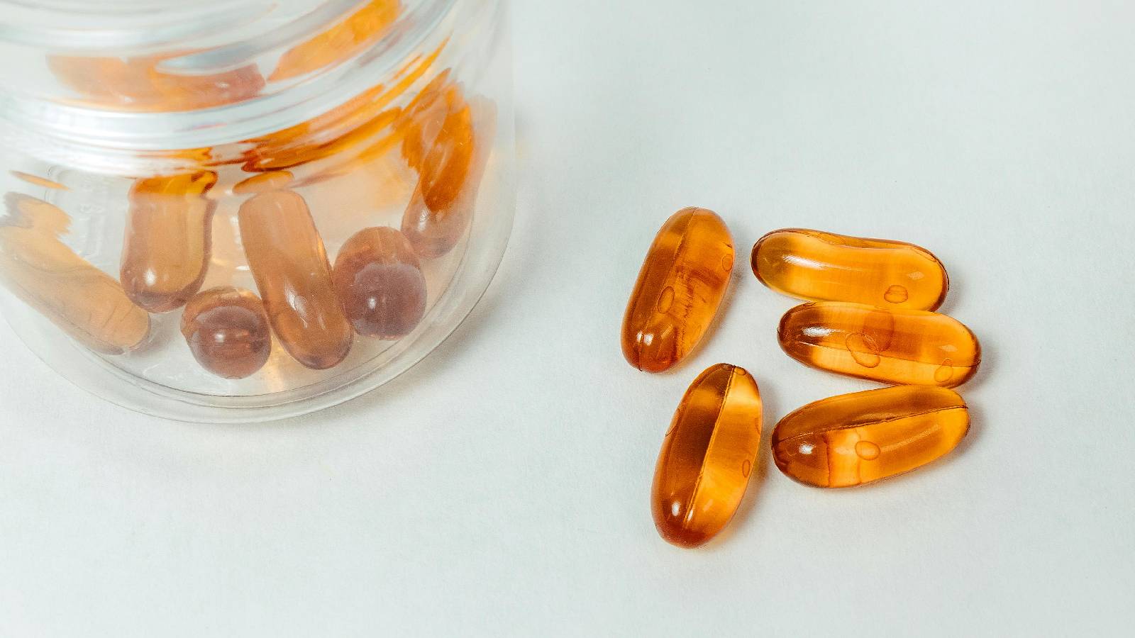 supplement capsules in a bottle