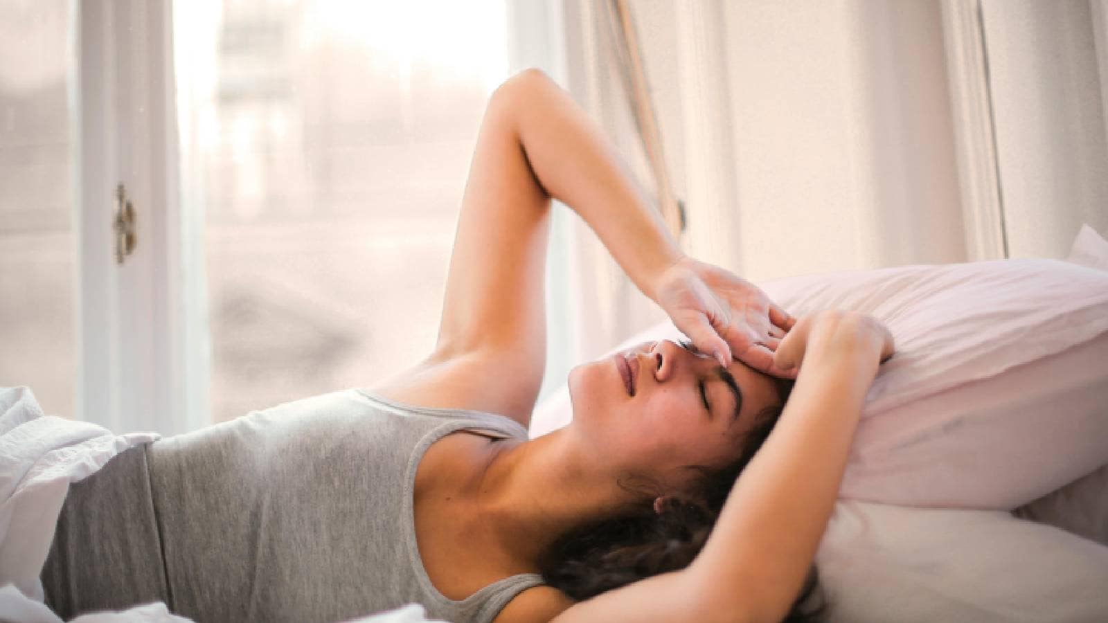 A woman sleeping