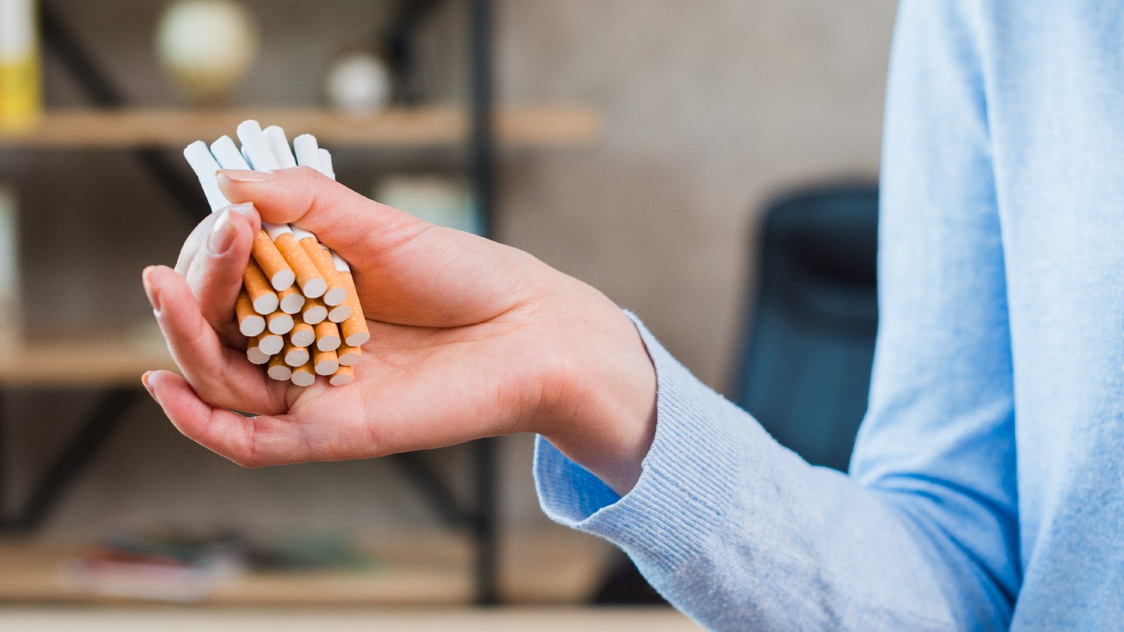 Woman trying to quit smoking