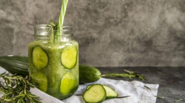 A glass of cucumber water