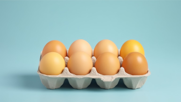A tray of eggs