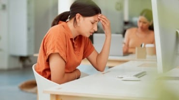 A stressed out woman