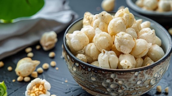 A bowl of makhana