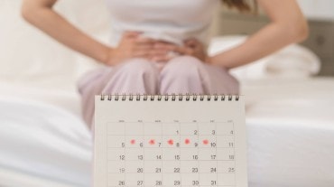 A woman with a calendar