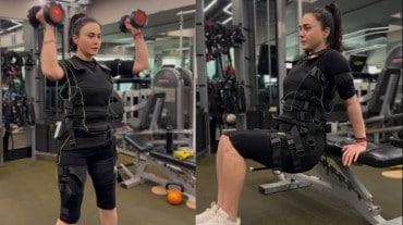 Preity Zinta intense workout for new project