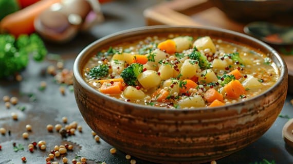 Quinoa vegetable soup