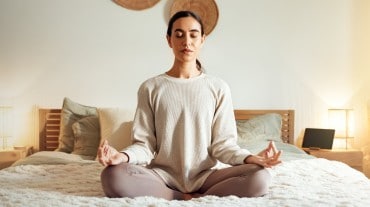 woman doing yoga