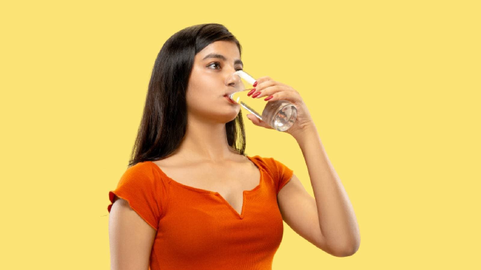 Woman drinking water