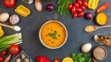 A bowl of soup