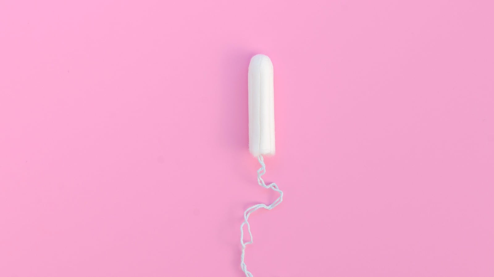 Tampon with a pink background