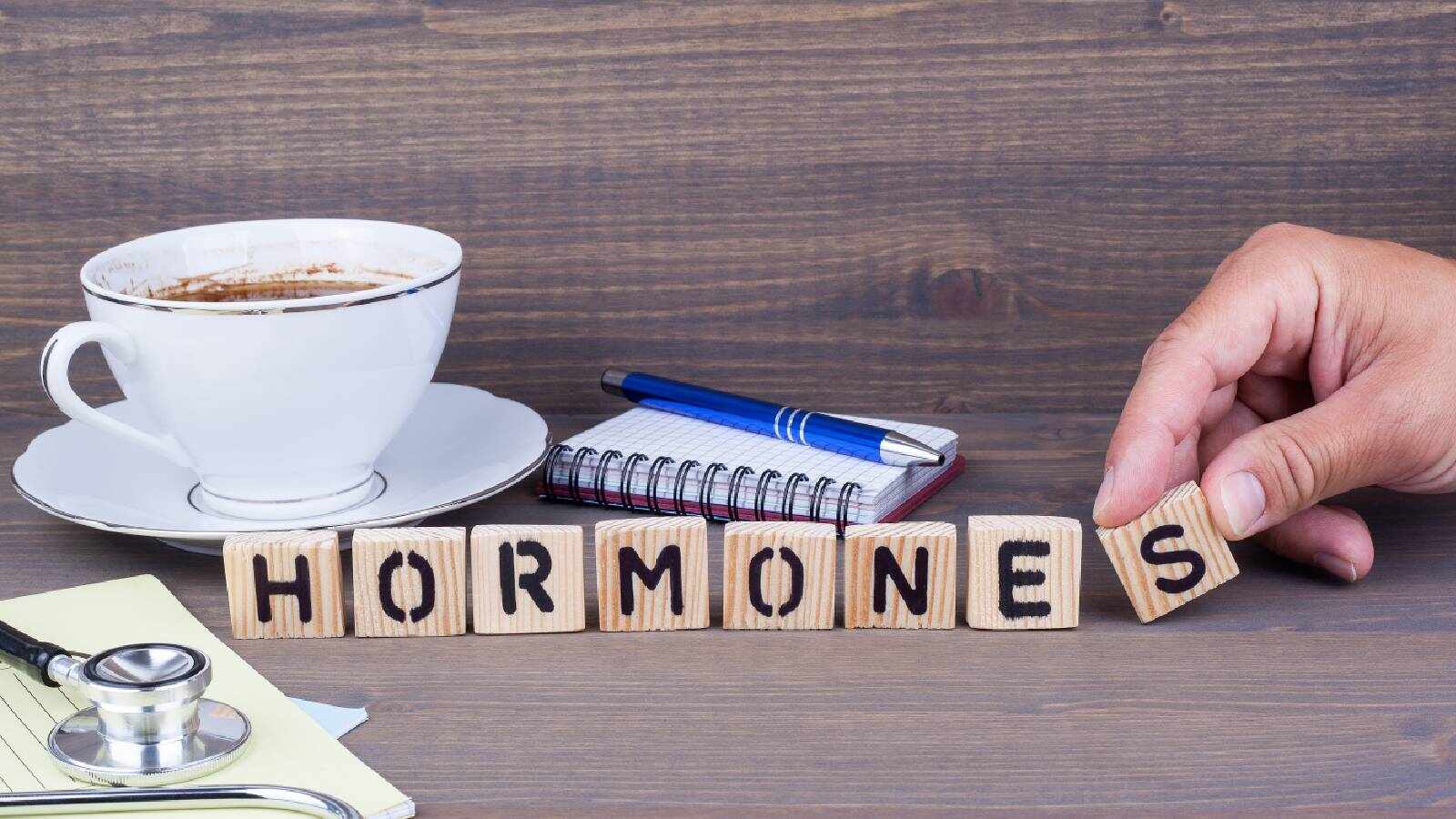 Some blocks with hormone written on it