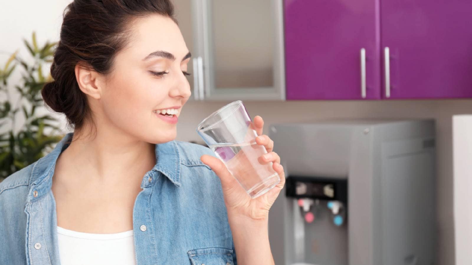 Woman drinking water